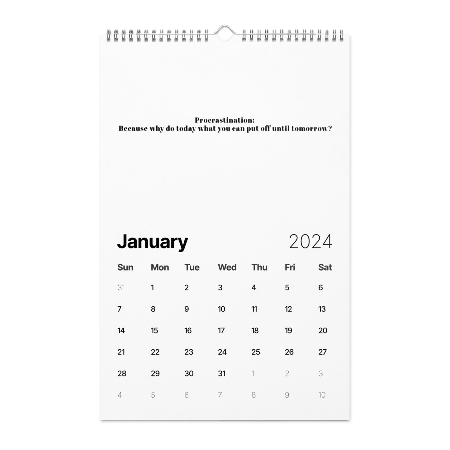 Wall calendar (2024)