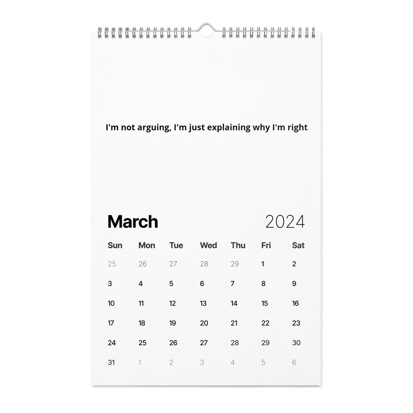 Wall calendar (2024)