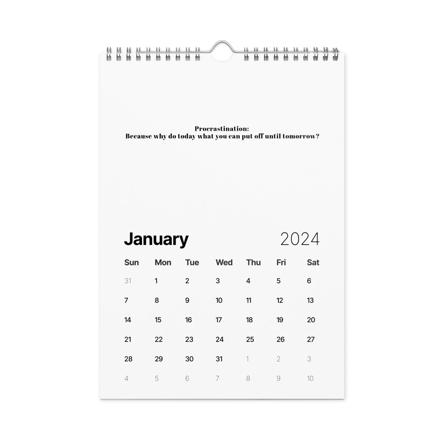 Wall calendar (2024)