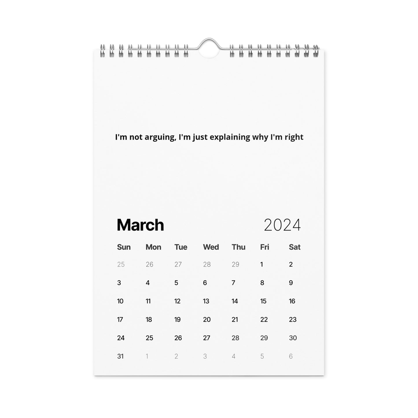 Wall calendar (2024)